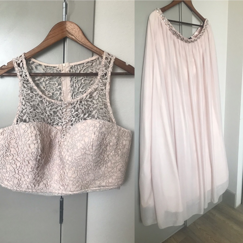 Plus Size Prom Dress - 2 piece